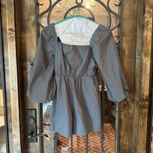 Mare Mare X Anthropologie gray charcoal short Romper XS